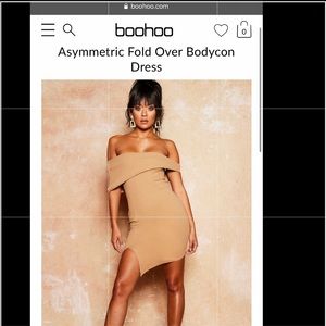 Boohoo camel dress